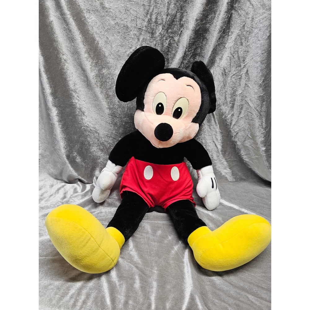 Disney Mickey Mouse Large 24 Inch Plush Stuffed Animal Classic Red Shorts Yellow